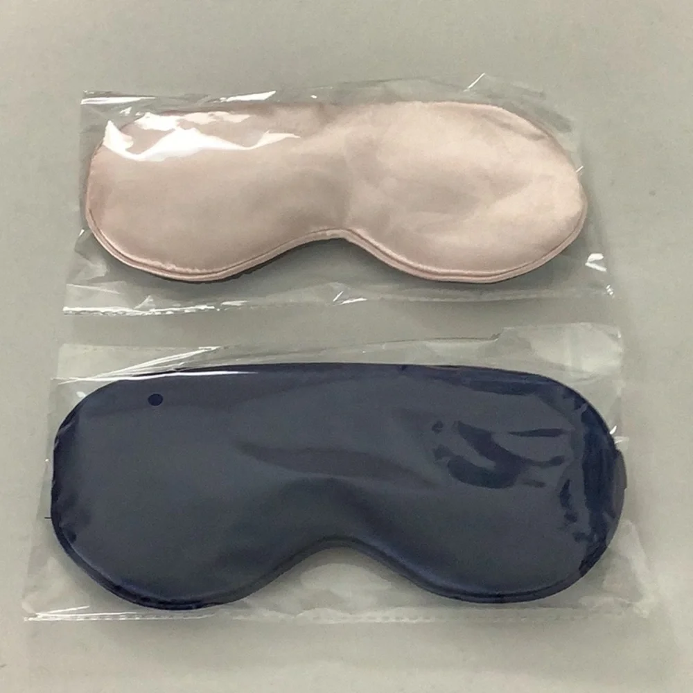 Sleep Mask Set in Pink and Navy Adjustable Straps, Nylon.